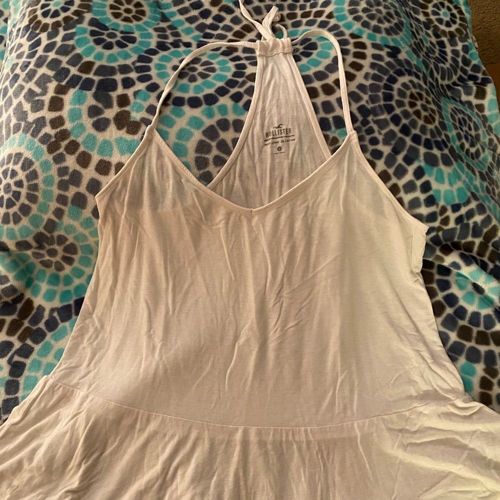White racerback peplum tank